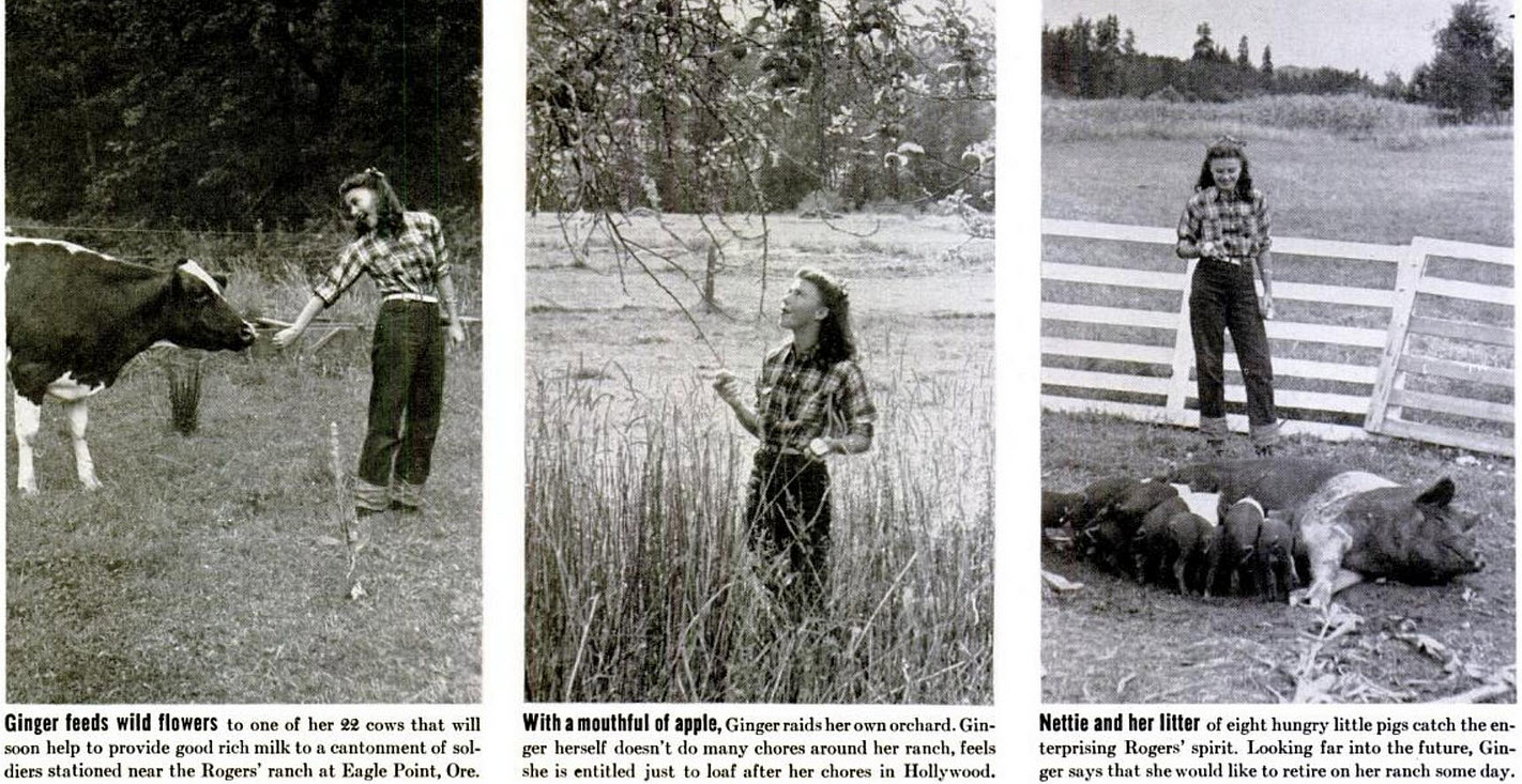 Ginger Rogers at her ranch